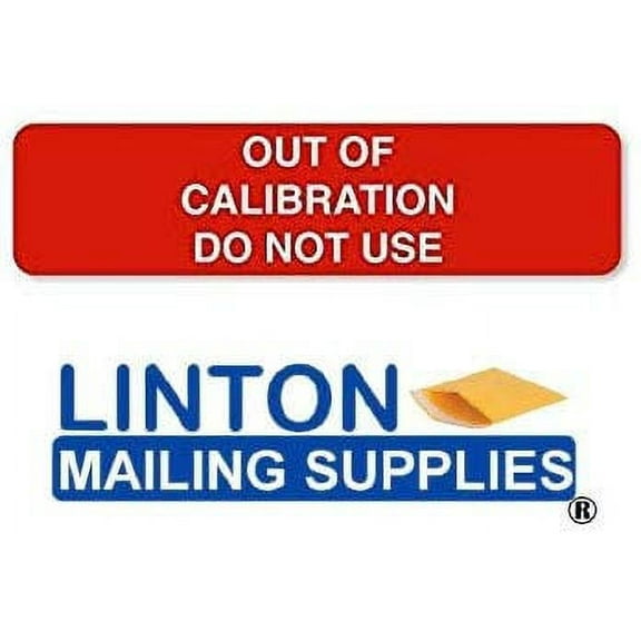 "Out of Calibration DO NOT USE", 2 Inch x 1/2 Inch Flexible Vinyl Label, 250 per Roll in a Handy Dispenser Box