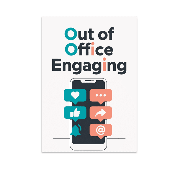 Out of Office Engaging Poster - Social Media Manager - 13x19 Poster Print