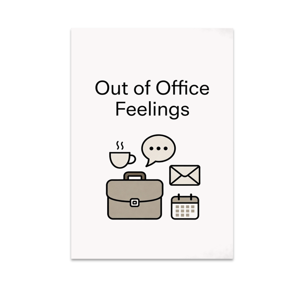 Out of Office Feelings Poster - Office Humor Enthusiast - 13x19 Poster Print