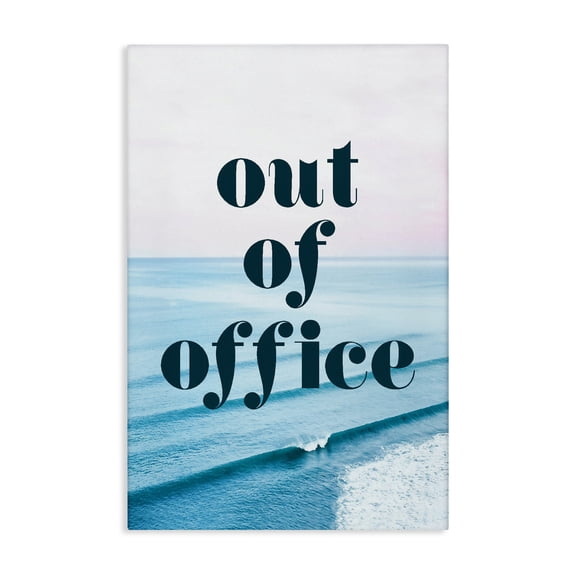 Out of Office Ocean Waves Canvas Wall Art, design by Lil' Rue