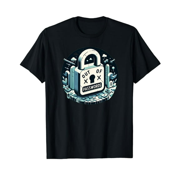 Out of Passwords, Technology Frustration Humor T-Shirt