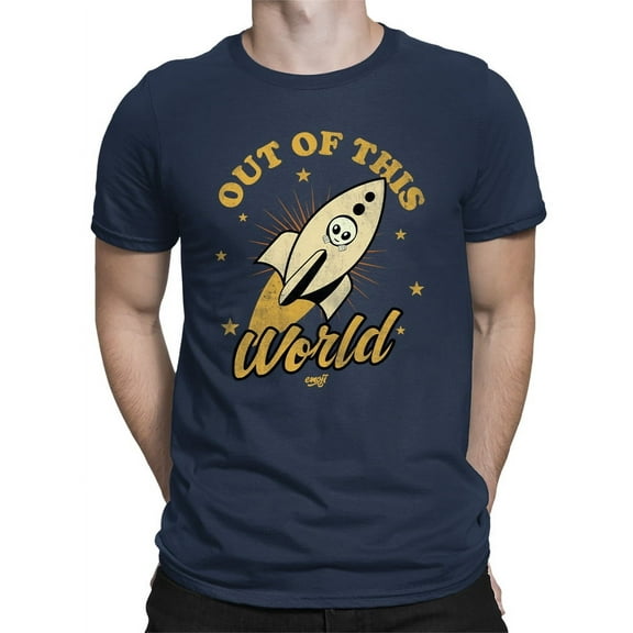 Out of This World - Alien Emoji Rocket Adventure Graphic Men's T-shirt