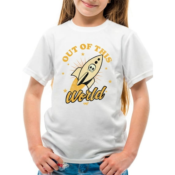 Out of This World - Alien Emoji Rocket Adventure Graphic Youth's T-shirt