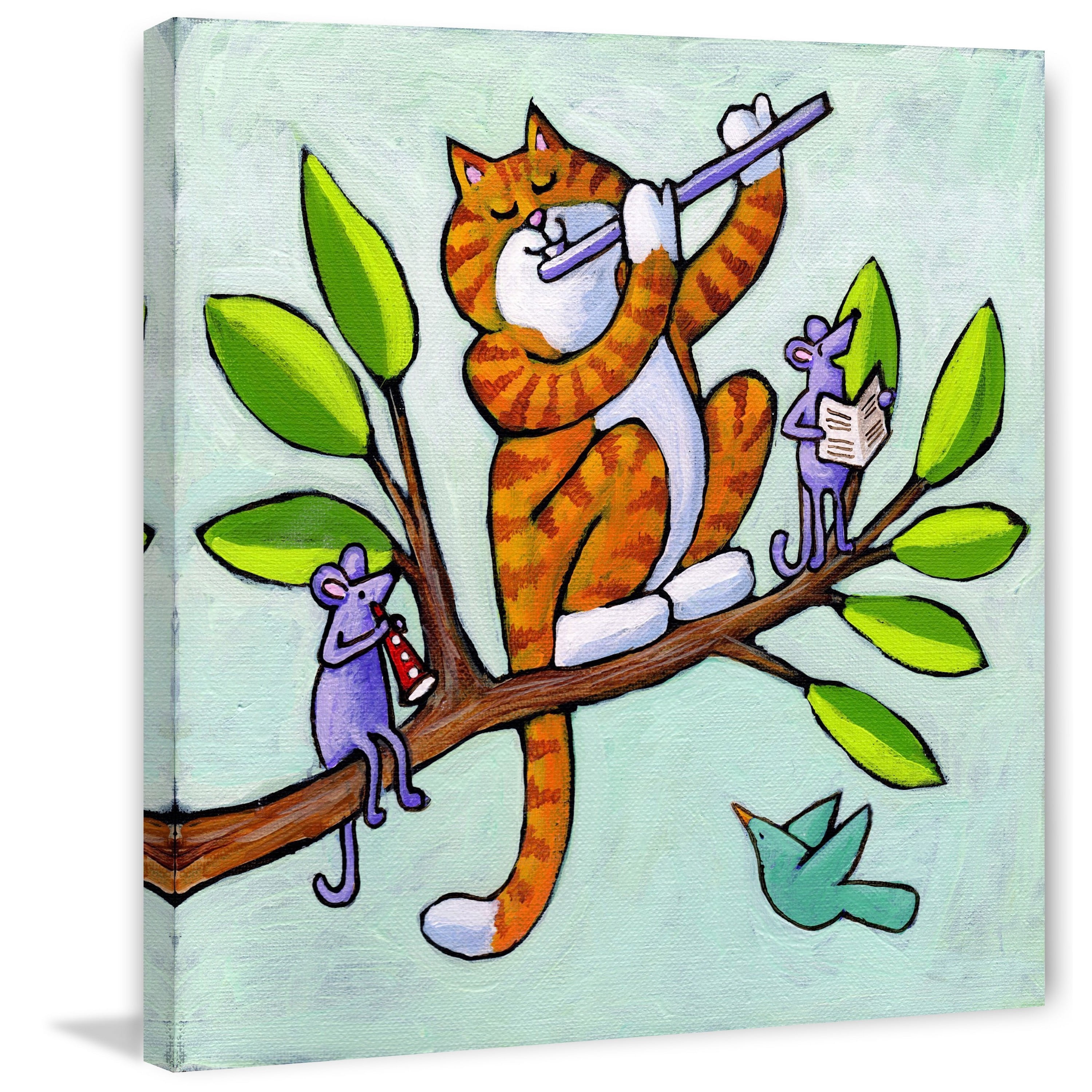 "Out on a Musical Limb" Painting Print on Wrapped Canvas