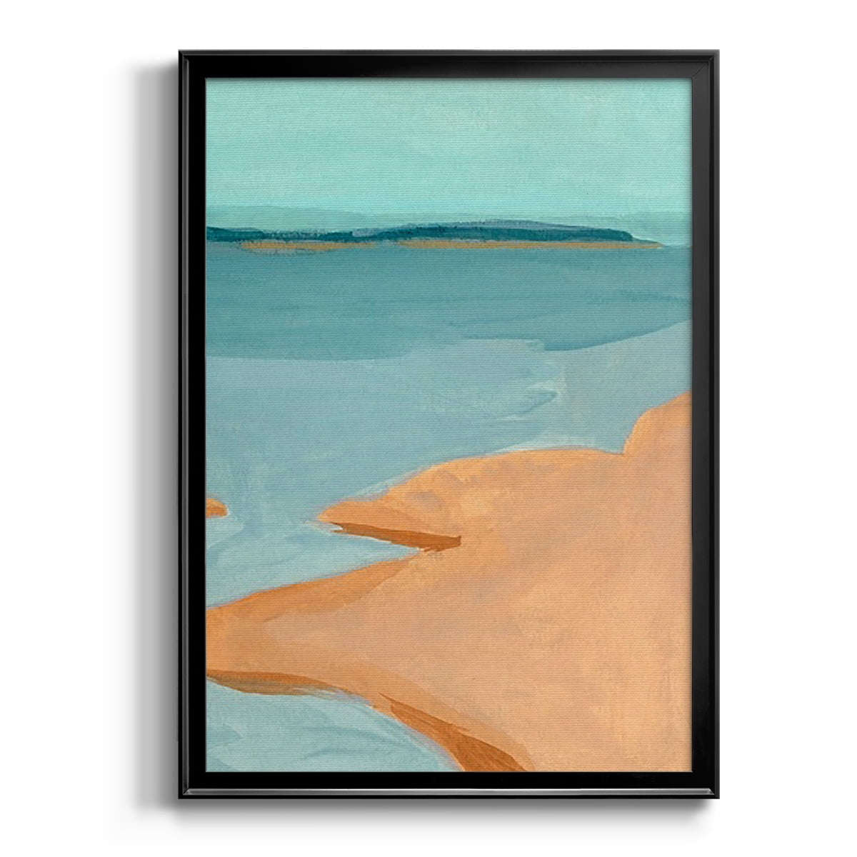 Out on the Sandbar III Premium Framed Print, in Gold, Black, or Silver - Ready to Hang