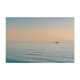 thumbnail image 1 of Out to Sea - Salerno Campania Italy Photography Minimalist Ocean Sunset Boat Pastel Water Coast Unframed Wall Art Print 5 x 7 inches, 1 of 7
