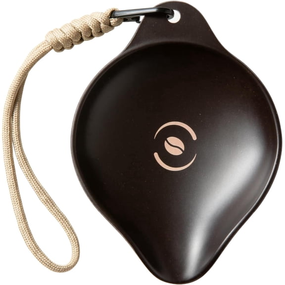 OutIn Coffee Bean Dosing Tray with Strap, Eco Coffee Ground Composite, Raised Edges, 20g Capacity, Portable Home & Outdoor