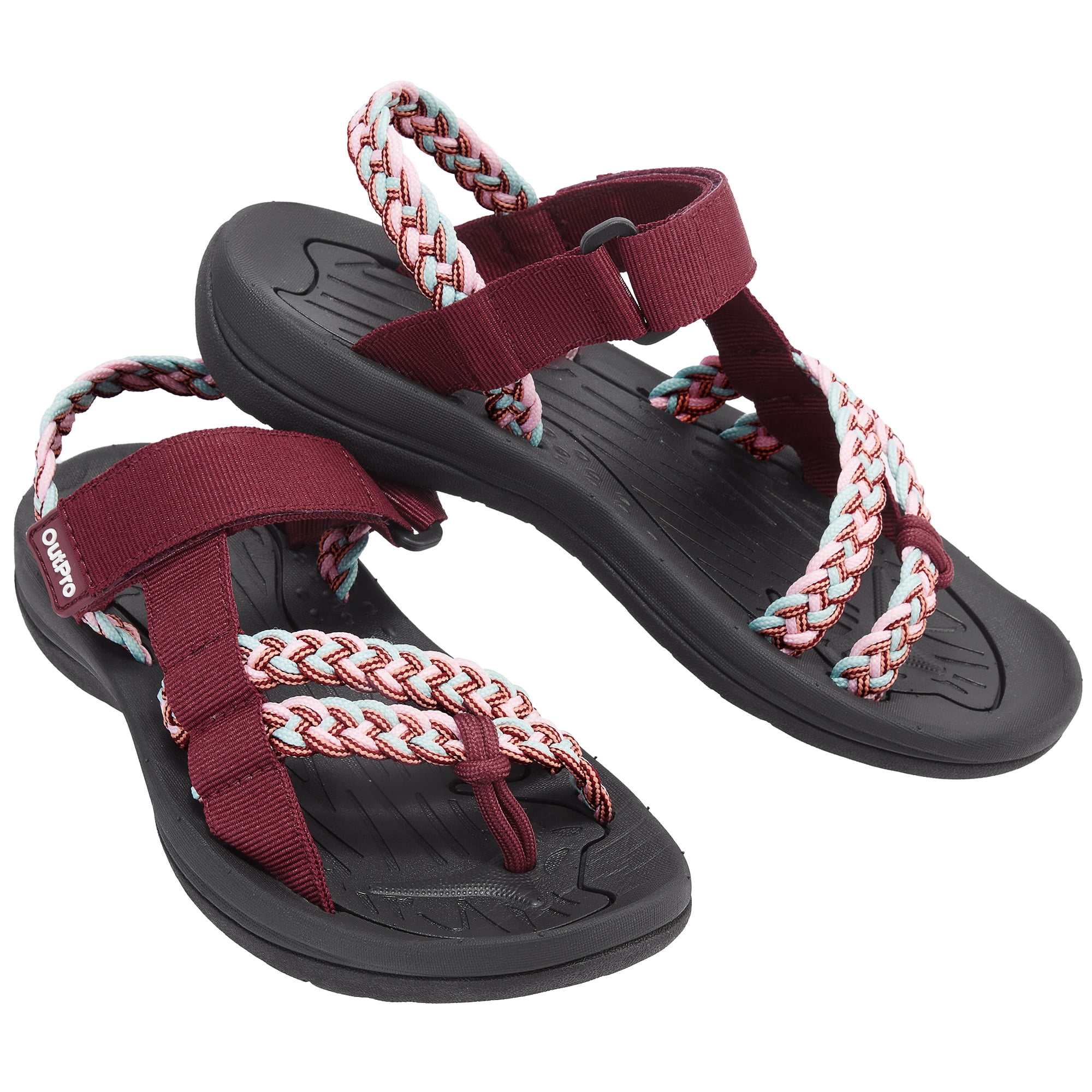 OutPro Womens Hiking Sandals for Female Comfortable Walking Flip Flop Sandals with Arch Support