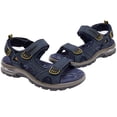 thumbnail image 1 of OutPro Men's Hiking Sandals Arch Support Casual Leather Sandals for Men Summer Outdoor Beach Sandals for Male Open Toe Athletic Shoes Outdoor Dark Blue, 1 of 9