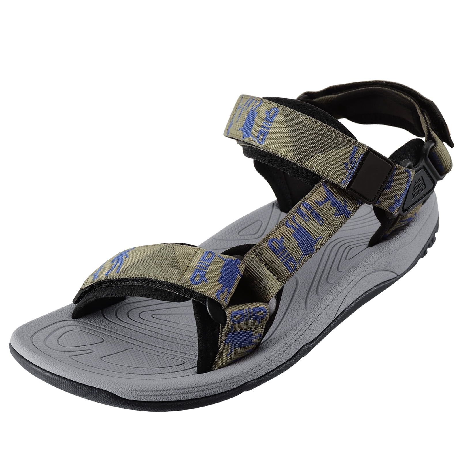Men\'s Green Arch Support Open Toe Beach Comfortable Hiking Sandals Shoes Cairn Evo Adventure Sandals - Bedrock Sandals main image 2