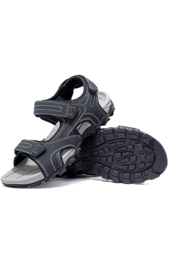 Men's Hiking Sandals Faux Leather Athletic Water Sandals Outdoor Trekking Shoes Blue