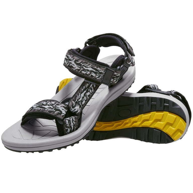 〽️Men\'s Hiking Sandals Gray Outdoor Athletic Walking Casual Sports Shoes Amazon.com | SUITSER Athletic Sandals for Men Hiking Beach  main image 3