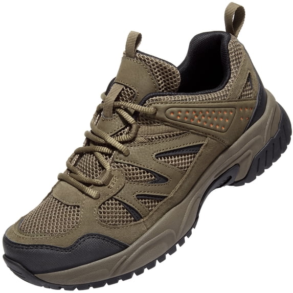 OutPro Men's Hiking Shoes Non-Slip Lightweight Sneakers Breathable Athletic Shoes Low-Top Trail Running Shoes