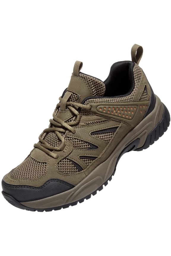 Men's Hiking Shoes Non-Slip Lightweight Sneakers Breathable Athletic Shoes Low-Top Trail Running Shoes