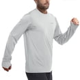 thumbnail image 1 of OutPro Men's Rash Guards UPF 50+ Sun UV Protection Clothing Mens Workout Shirts Fishing Long Sleeve Swimwear Rashguard UV Athletic Mens Workout Tops Activewear Quick Dry T-Shirt Gray XXXL, 1 of 10