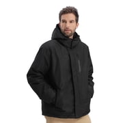 OutPro Mens Athletic Jackets Waterproof Outerwear Coats Windproof Ski Jacket Winter Parka Black