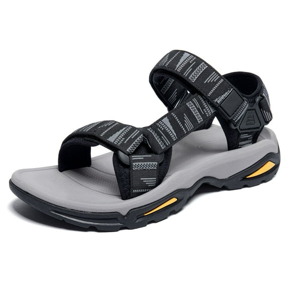 OutPro Mens Hiking Sandals Open Toe Walking Sandals Fashion Casual Sandals for Male Summer Outdoor Athletic Shoes Black
