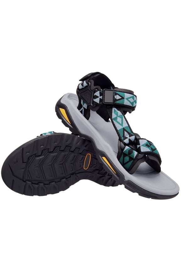 Mens Hiking Sandals Open Toe Walking Sandals Fashion Casual Sandals for Male Summer Outdoor Athletic Shoes Green Gray