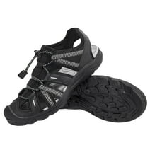 OutPro Women Closed Toe Walking Sandals Comfortable Athletic Hiking Sandals Outdoor Trekking Sandals Lightweight Summer Water Sandals Non-Slip Black
