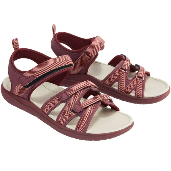 OutPro Womens Hiking Sandals Summer Fashion Athletic Beach Footbed Shoes Outdoor Flat Sandals Red