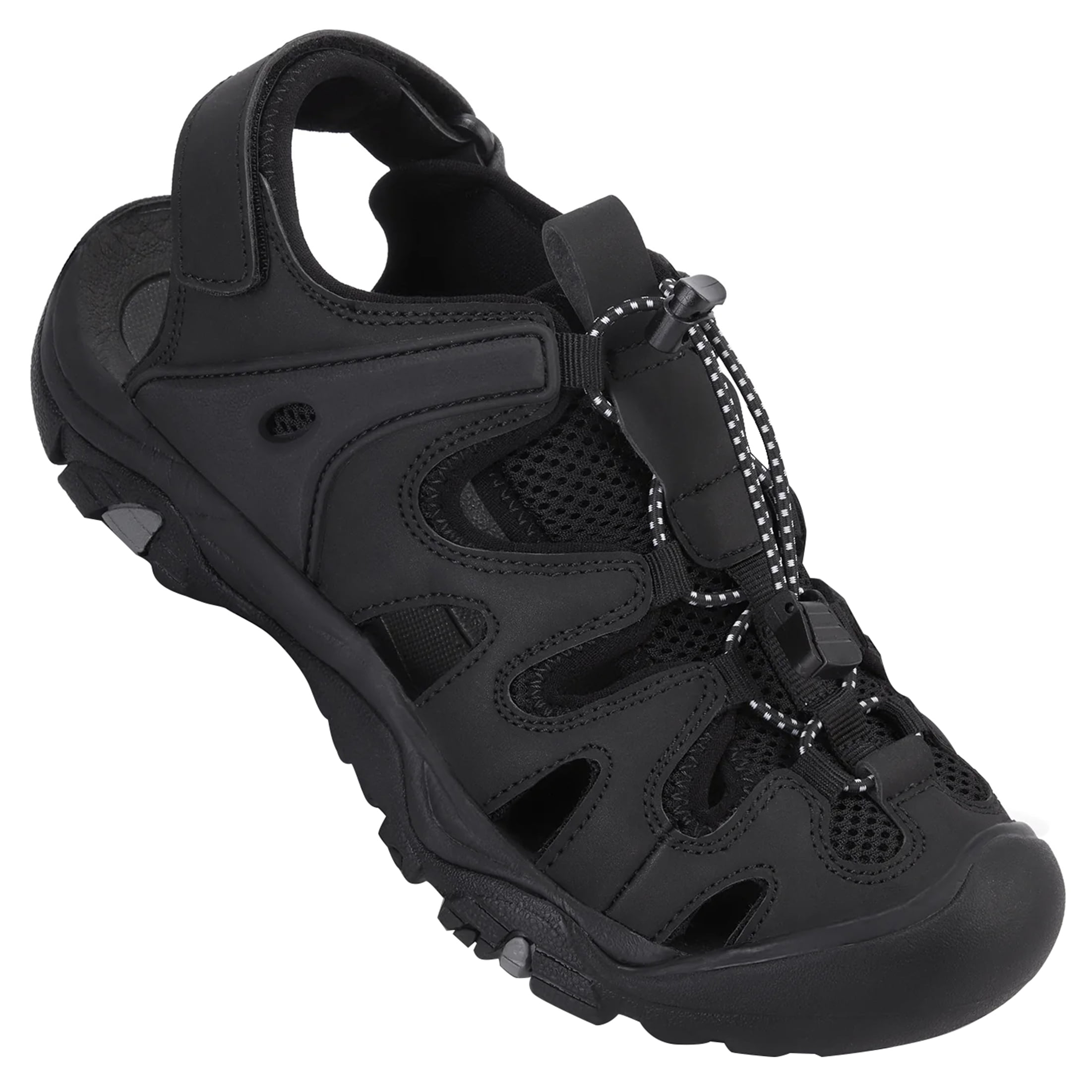 OutPro Women's Closed Toe Sandals Hiking Athletic Trekking Sandals Summer Outdoor Water Shoes Black