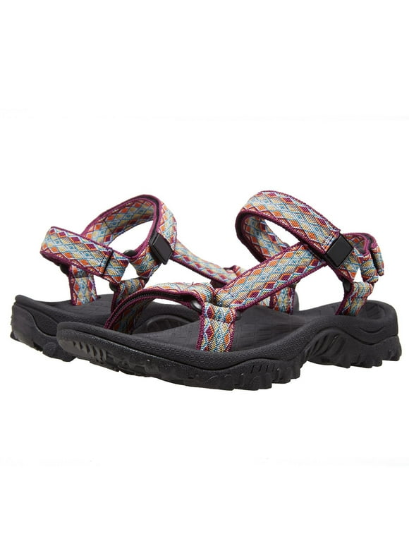 OutPro Women's Hiking Sandals Lightweight Casual Trekking Sandals Adjustable Sport Sandal Outdoor Open Toe Water Shoes Summer Beach Sandal Purple