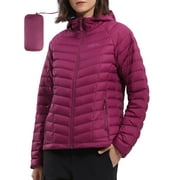 OUTPRO Women's Puffer Jacket Lightweight Down Alternative Packable Winter Coat Womens Coats Purple
