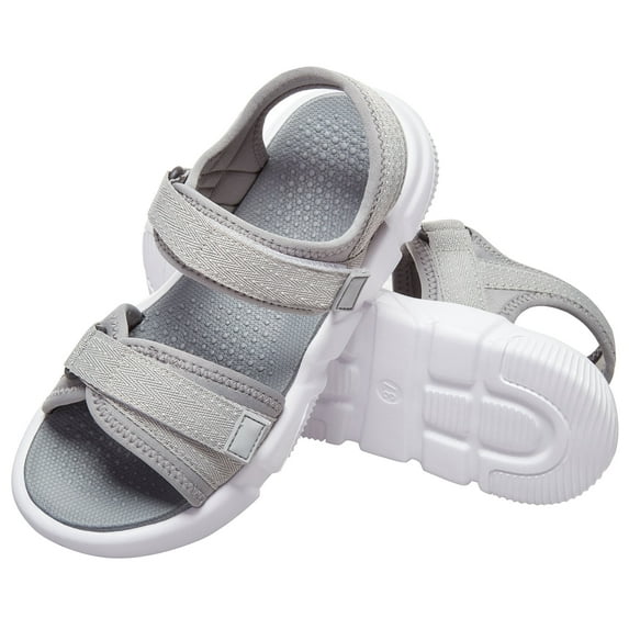 OutPro Womens Hiking Sandals Outdoor Lightweight Footbed Sandals Fashion Platform Beach Shoes Female Athletic Walking Sandals Gray