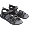 thumbnail image 1 of OutPro Womens Hiking Sandals Summer Fashion Athletic Beach Footbed Shoes Outdoor Flat Sandals Black Grey, 1 of 9