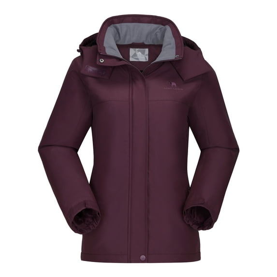 OutPro Womens Ski Jacket Waterproof Snow Outerwear Winter Windbreaker Anorak Coat Purple 3XL