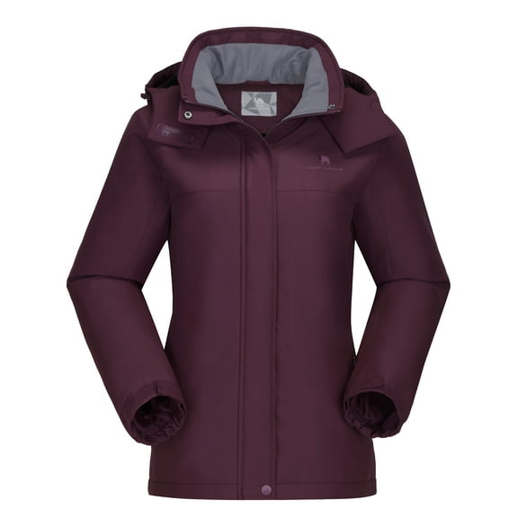 OutPro Womens Ski Jacket Waterproof Snow Outerwear Winter Windbreaker Anorak Coat Purple L