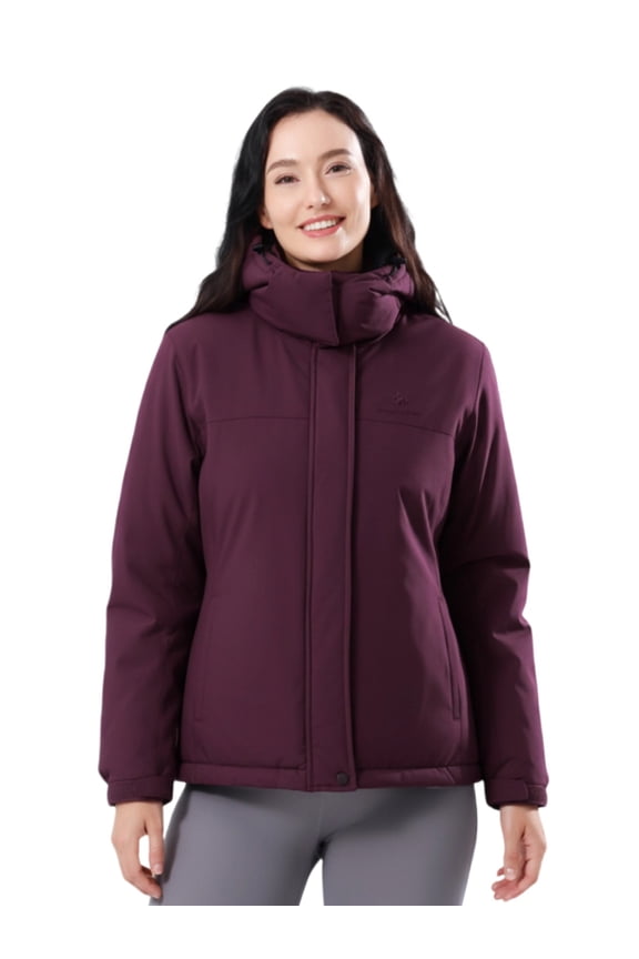 Womens Ski Jacket Waterproof Snow Outerwear Winter Windbreaker Anorak Coat Purple L