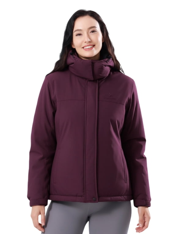 Womens Ski Jacket Waterproof Snow Outerwear Winter Windbreaker Anorak Coat Purple XL