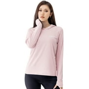 OutPro Womens Workout Shirts UPF 50+ Long Sleeve Swim Shirts for Women Sun Protection Shirt Running Rashguard UV Swimwear Athletic Workout Tops Activewear