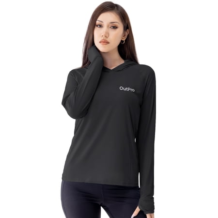 OutPro Womens Workout Shirts UPF 50+ Long Sleeve Swim Shirts for Women Sun Protection Shirt Running Rashguard UV Swimwear Athletic Workout Tops Activewear