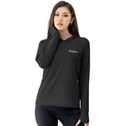OUTPRO Womens Workout Shirts UPF 50+ Long Sleeve Swim Shirts for Women Sun Protection Shirt Running Rashguard UV Swimwear Athletic Workout Tops Activewear