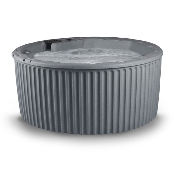 Aqualife by Strong Spas Outback 6 Person Plug & Play Round Hot Tub Spa, Gray Granite