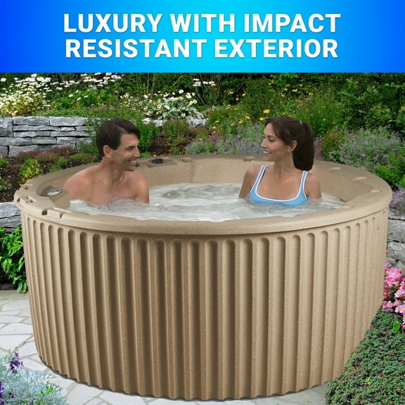 Aqualife by Strong Spas Outback 6 Person Plug & Play Hot Tub Spa, Cobblestone
