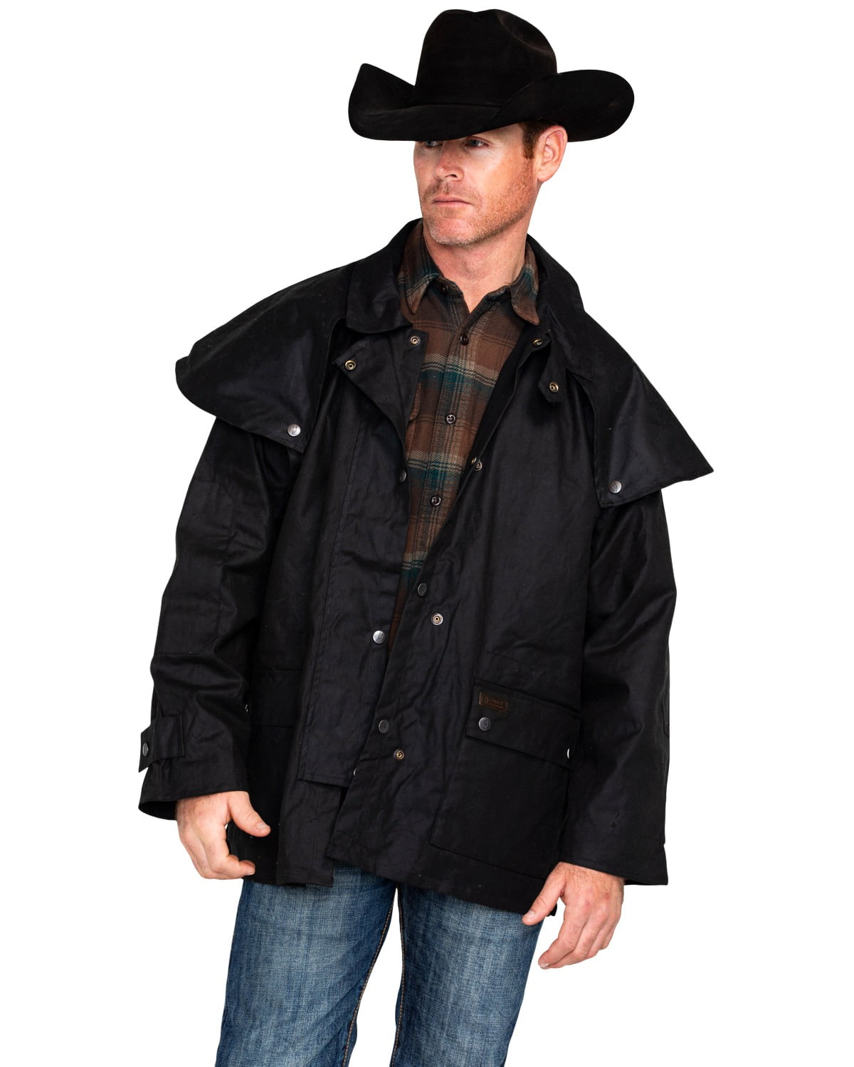 Outback Trading Co Men's Co. Short Oilskin Duster Black - Walmart.com