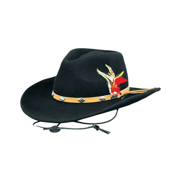 Outback Trading Co Men's Co. Wide Open Spaces Upf50 Crushable Felt Western Black X-