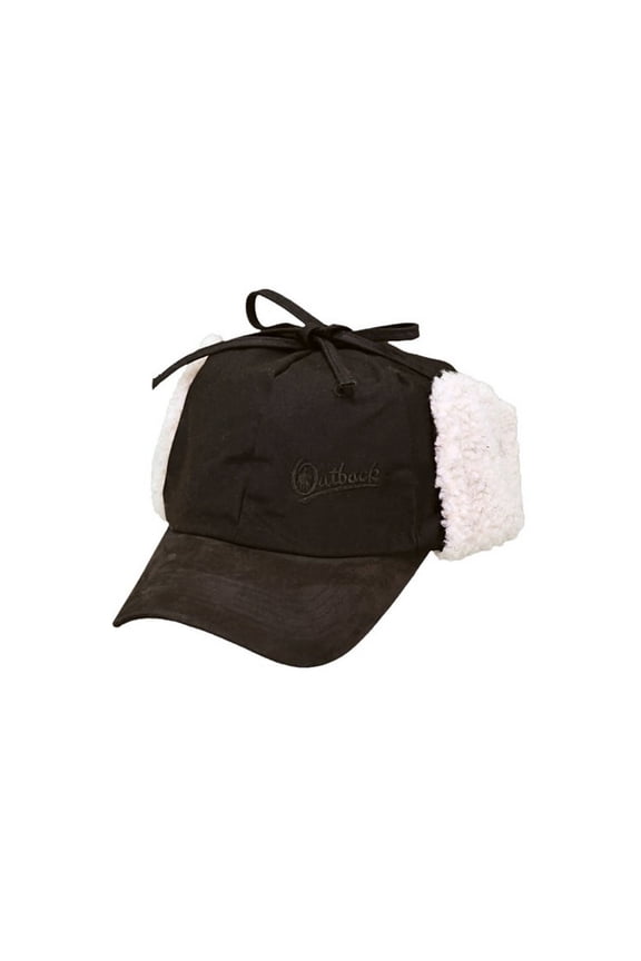 Outback Trading Hat Mens McKinley Oilskin Baseball Cap Ear Flaps 1492