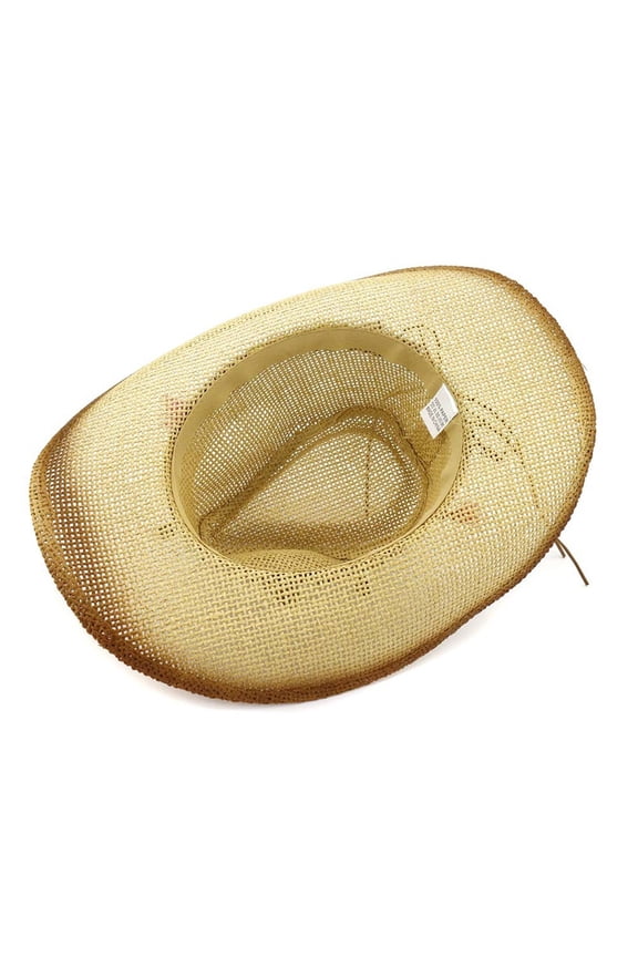 Outback Western Straw Cowboy Hat for Men and Women Sun Baseball Cap