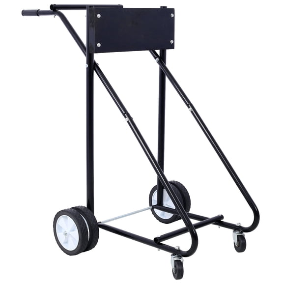 Outboard Boat Motor Stand, Engine Carrier Cart Dolly for Storage, 315lbs Weight Capacity, w/Wheels (black),