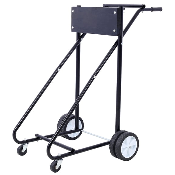 Outboard Boat Motor Stand, Engine Carrier Cart Dolly for Storage, 315lbs Weight Capacity, w/Wheels (black),