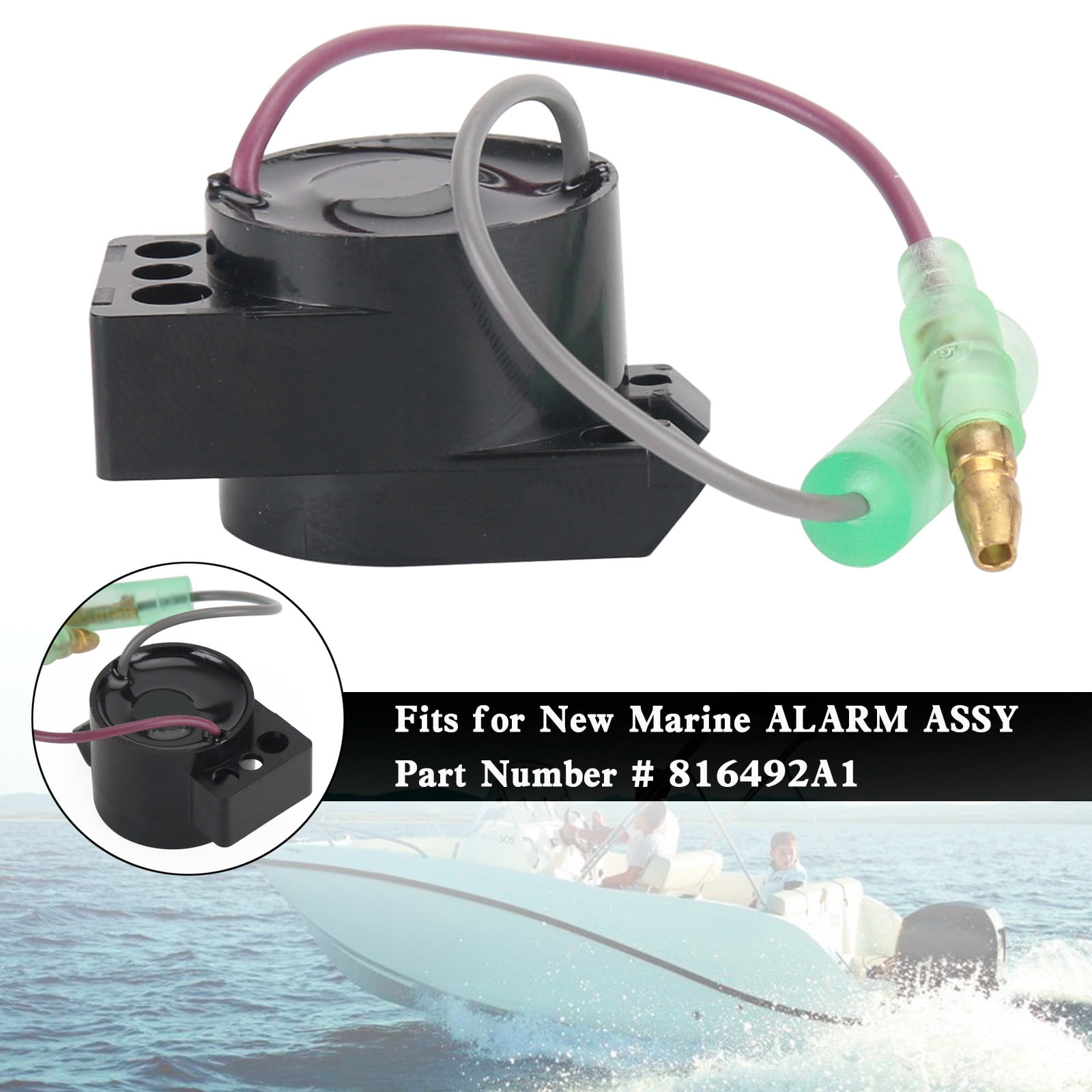 Outboard Buzzer Audio Warn Alarm Remote Control Box For Outboard Engine