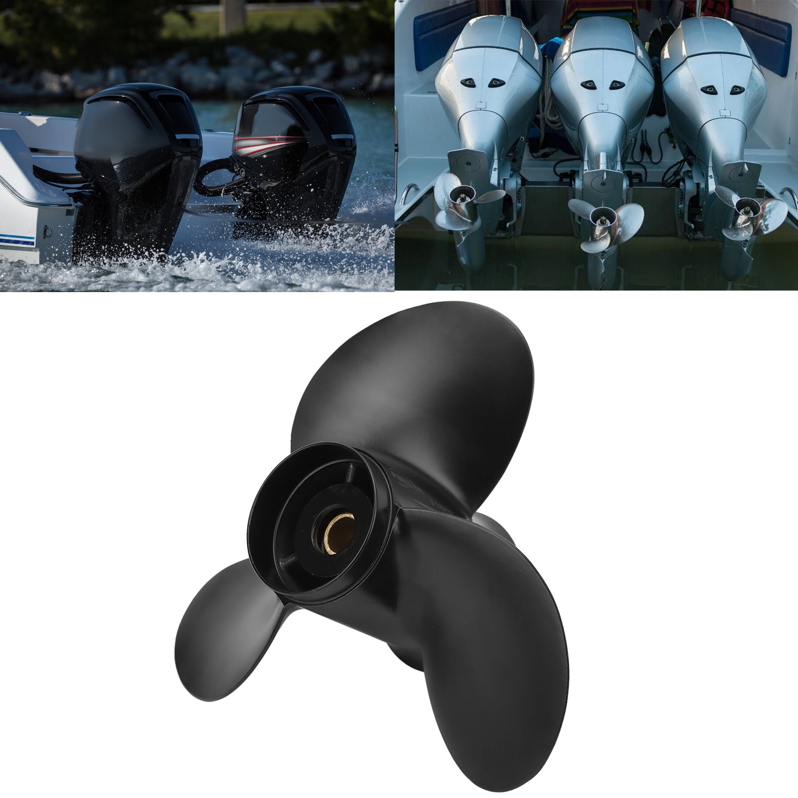 Outboard Motor Propeller 3 Blades Boat Motor Propeller 10 Splines Teeth