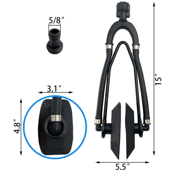 Outboard Motor Water Flusher for Boats Flush Away Sand Salt Motor Flusher Round