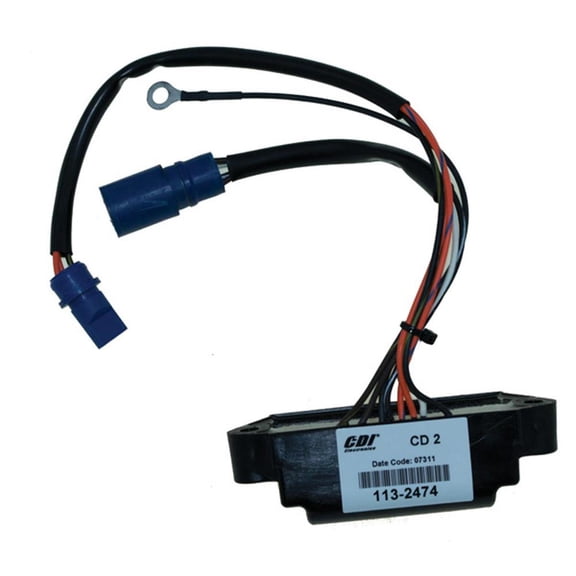 Outboard Power Pack Compatible with 1978-1984 Johnson Evinrude 6 8 9.9 15 20 HP 2-Cylinder Cross Flow CD2 Ignition Module 5800 RPM Limiter Replaces OMC 0586692 0582692
