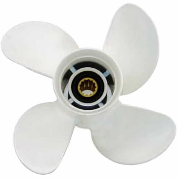 Outboard Propeller 10 5/8x12 4 Blades 10.6x12 Aluminum Boat Prop fit for Yamaha Engines 25/30/40/48/50/55/60HP, 3.00" Gearcase Engines,13 Spline Tooth,RH, Replaced for Solas No.3313-108-12