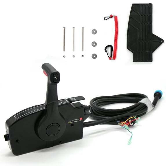 Outboard Side Mount Remote Control Mercury 881170A13 With 14core 15Ft Harness, Trim Switch